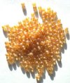200 4mm Lustre Light Topaz Round Glass Beads